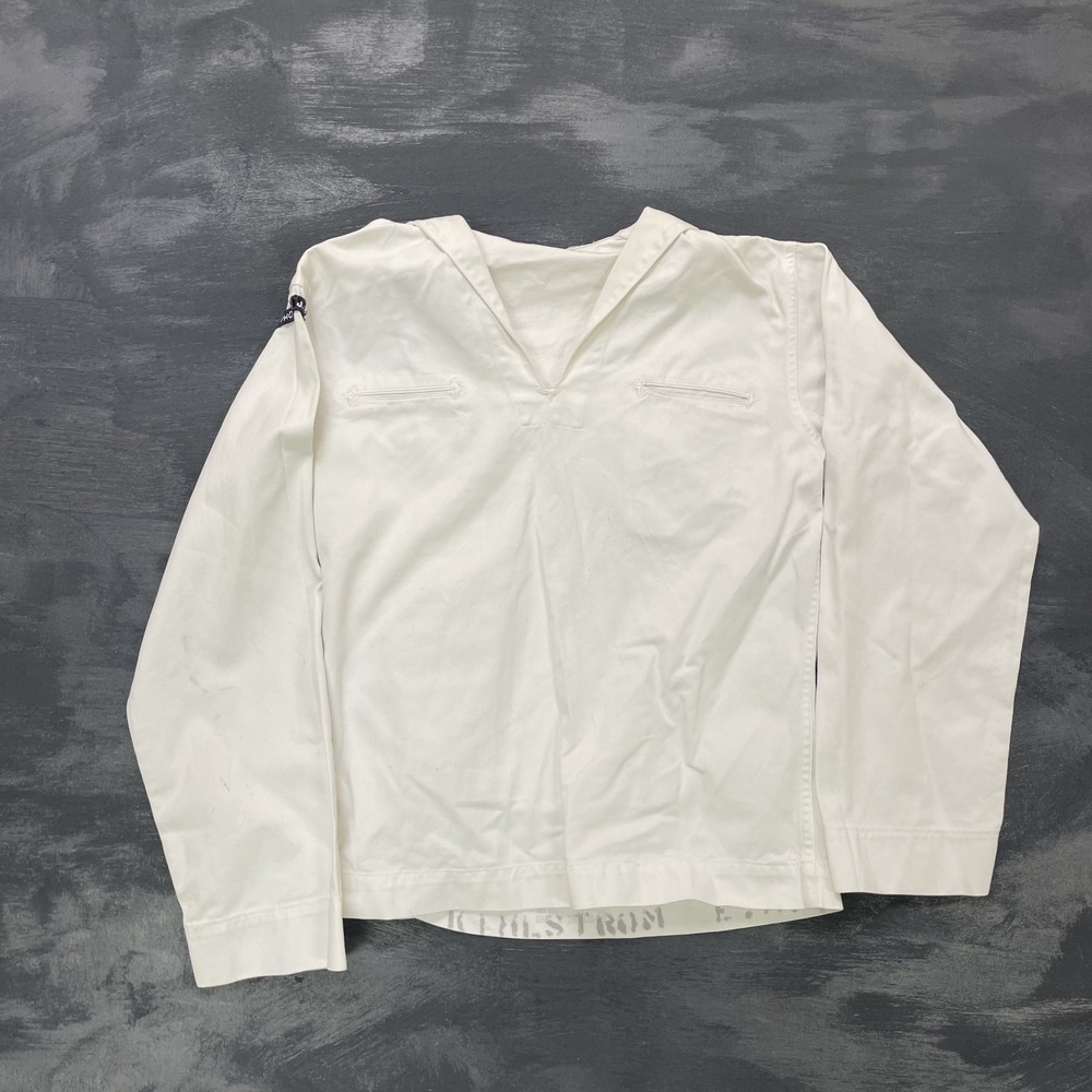 Vintage Twill Sailor Jumper Uniform Mens Size 36R White US Navy